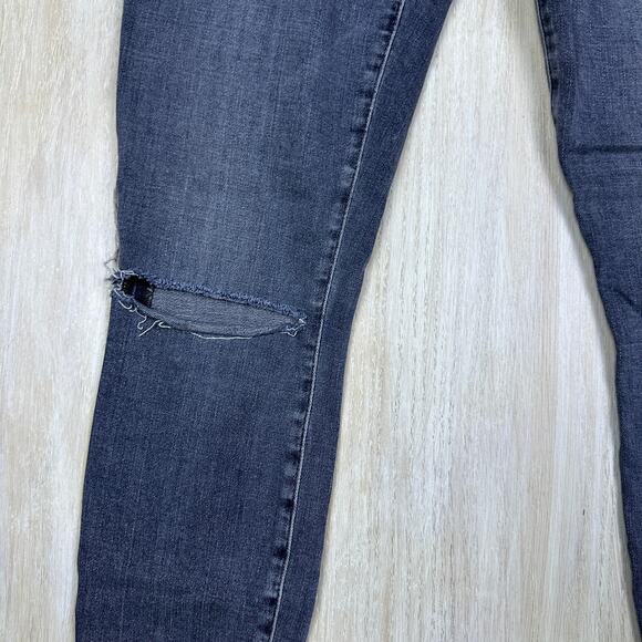 Lucky Brand Gray High Rise Skinny Bridgette Distressed Fray Hem Denim Jeans 2/26 - Picture 5 of 16